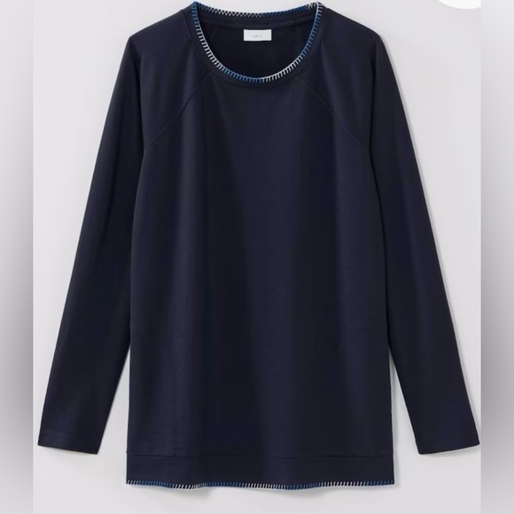 J. Jill Fit Ombré-Stitched Tunic Sweatshirt Medium with Pockets - Picture 2 of 11